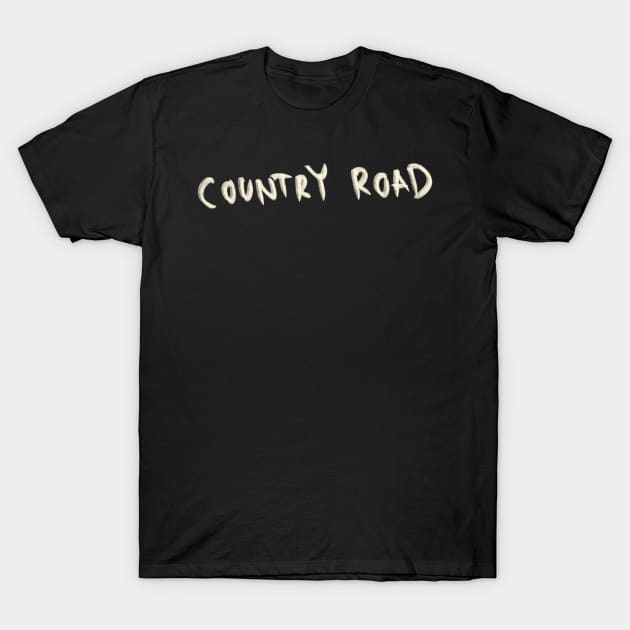 Hand Drawn Country Road T-Shirt by Saestu Mbathi